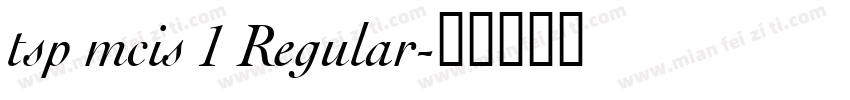 tsp mcis 1 Regular字体转换